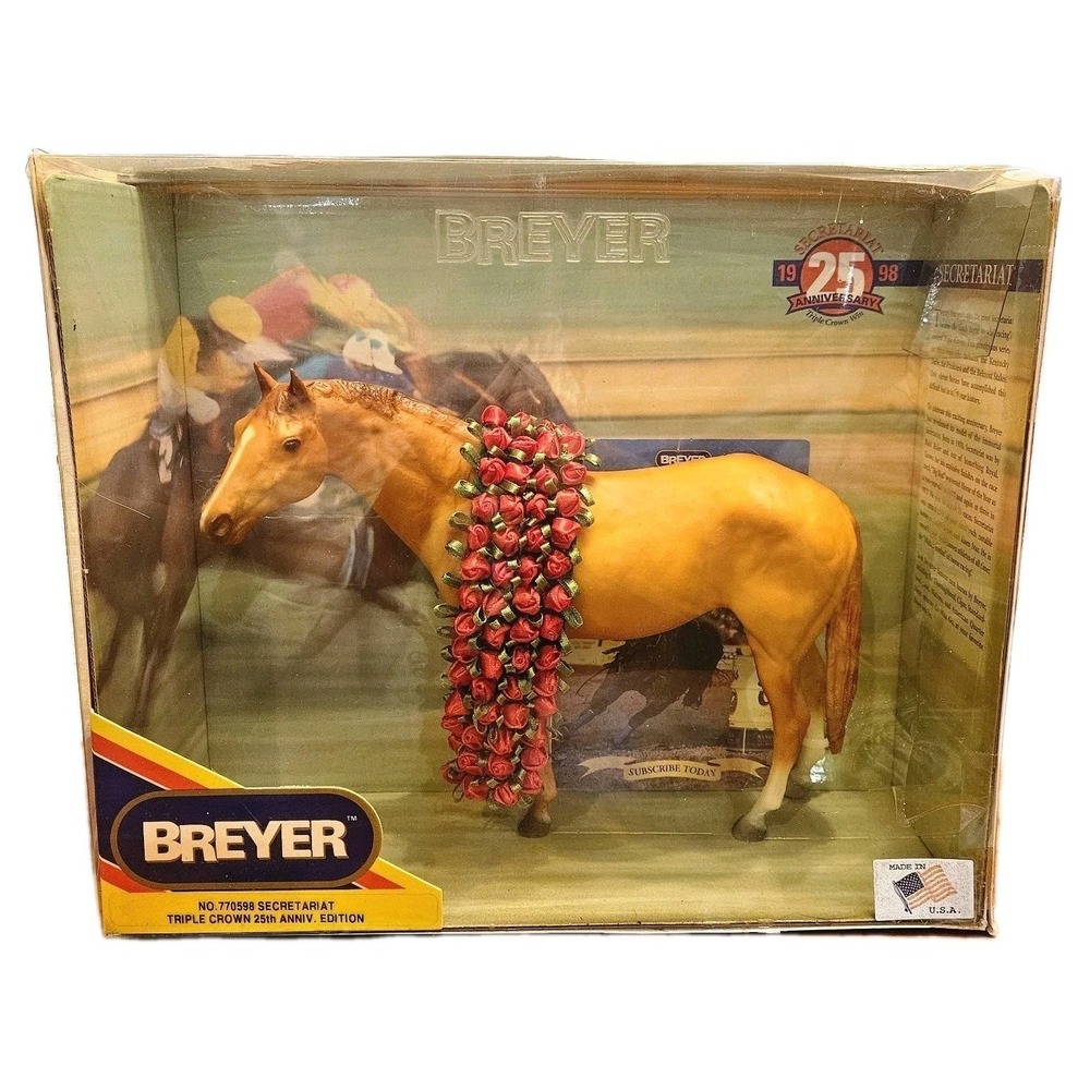 Breyer Secretariat 75006 • 25th Anniv • NIB Fasteners • Booklet • Rose Garland